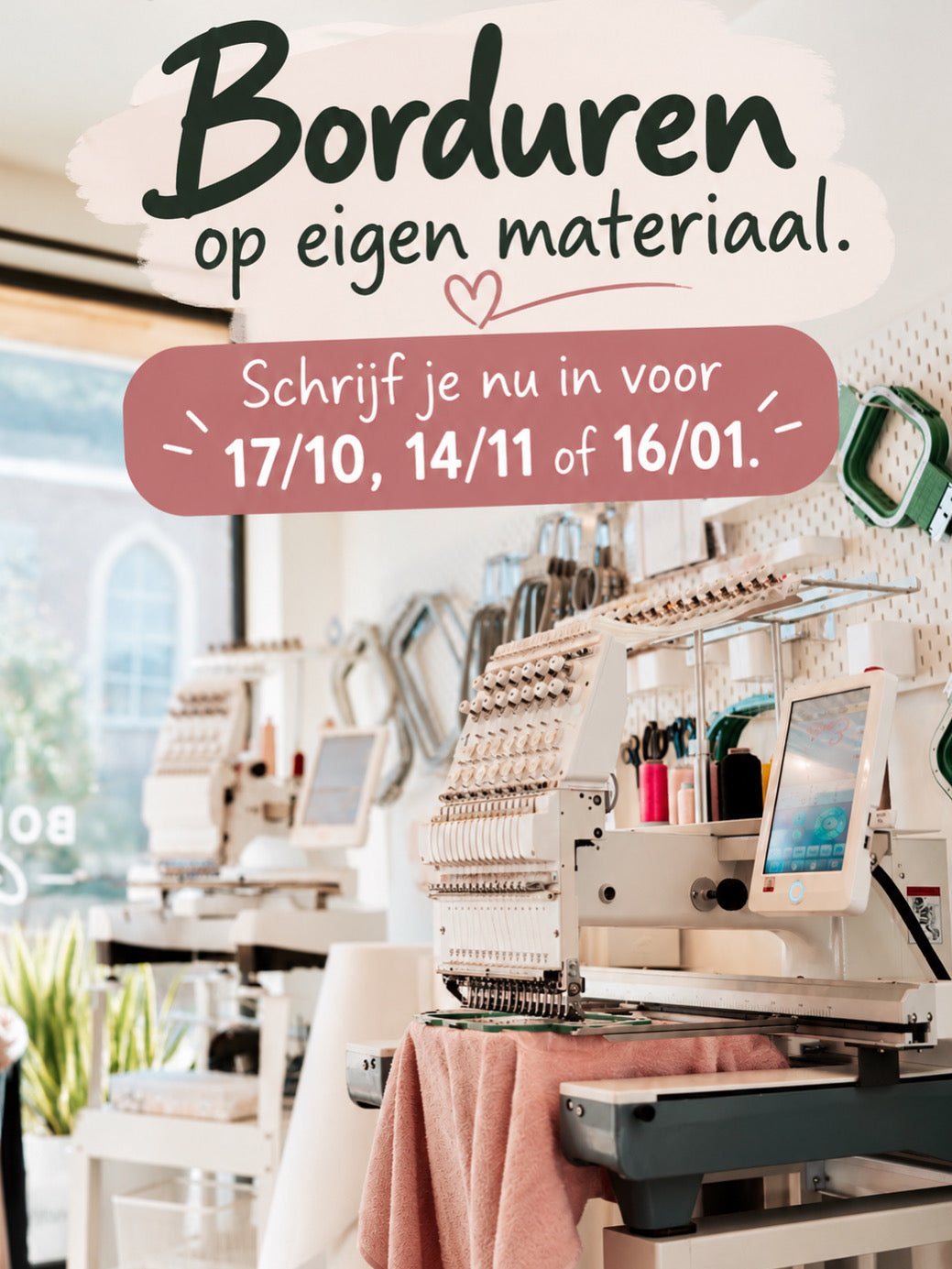 Borduren op eigen materiaal: schrijf je in voor onze borduurdagen