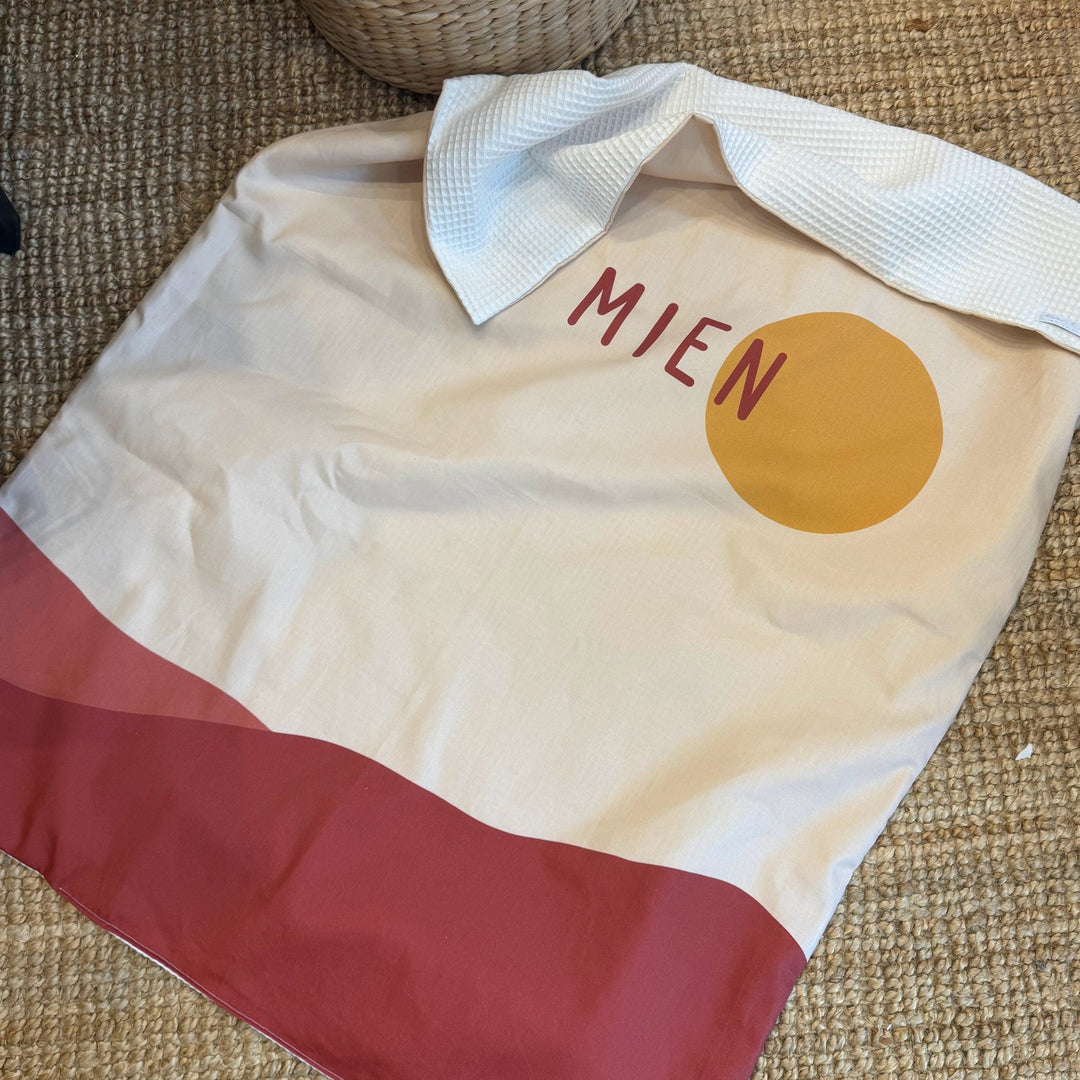 babydeken op basis van het geboortekaartje