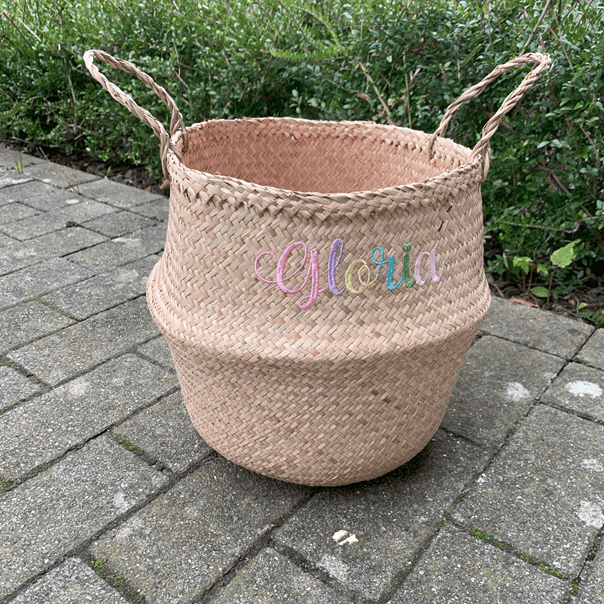 Zeegrasmand met borduur