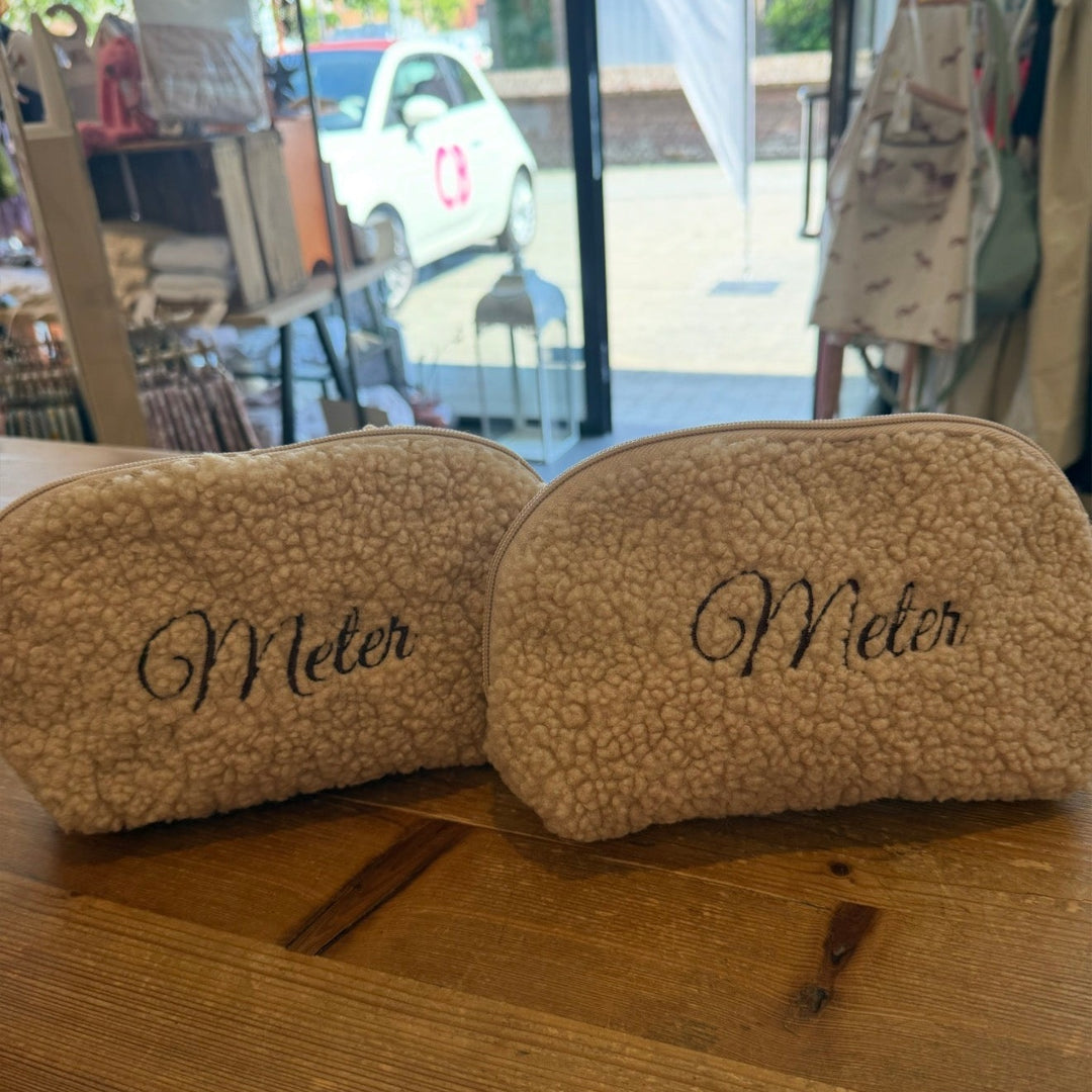 Toilettas in teddy met naam - Caro B Handmade Caro B Handmade - Signature Collection