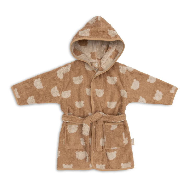 Badjas Jollein met Print 1-4 jaar met Naam - Jacquard - Borduren