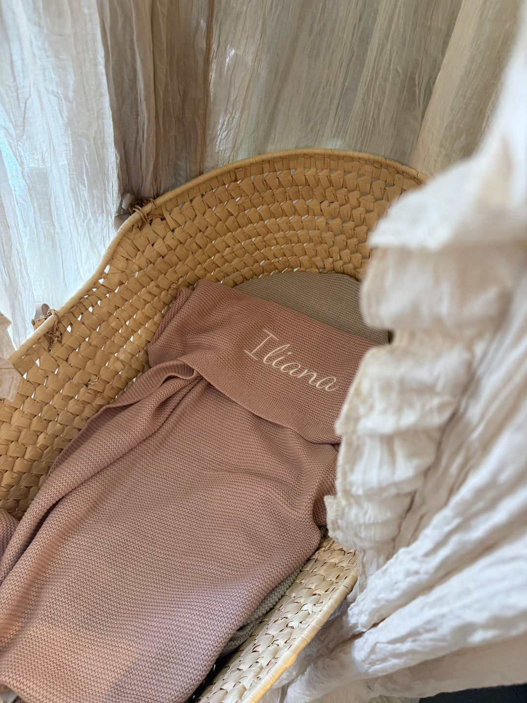 Jollein Babydeken Basic Knit met Naam - Borduren
