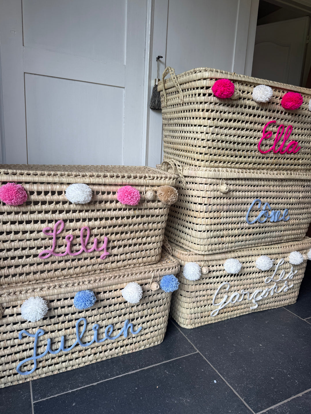 Luxe Speelgoedmand BIG 80 cm met Naam - Handgemaakt & Gepersonaliseerd