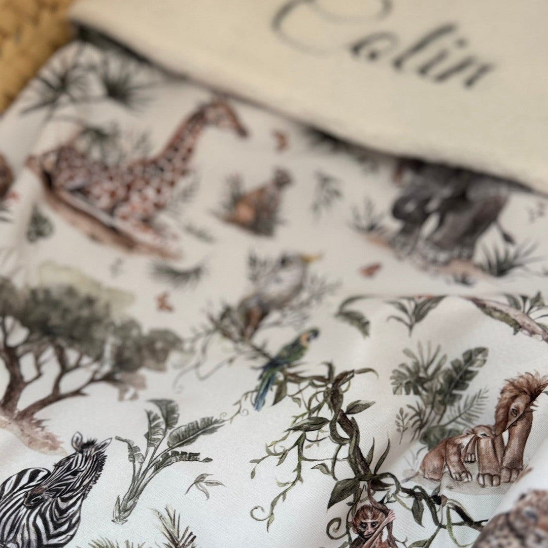 Handgemaakt Babydeken Safari – Exclusieve Stoffen & met Naam Caro B Handmade