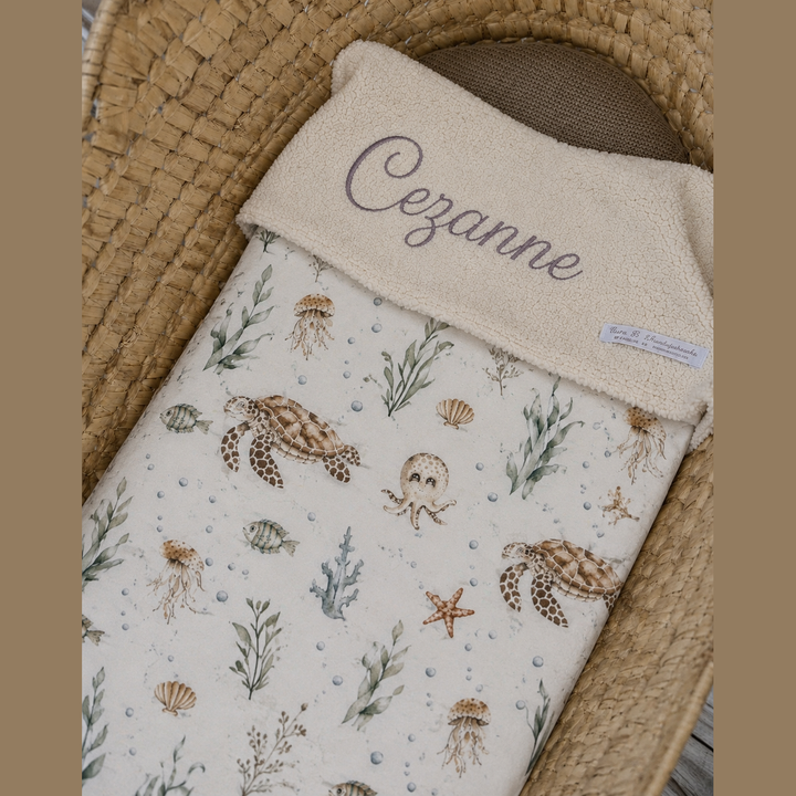 Handgemaakt Babydeken Waterdieren – Exclusieve Stoffen & met Naam Caro B Handmade
