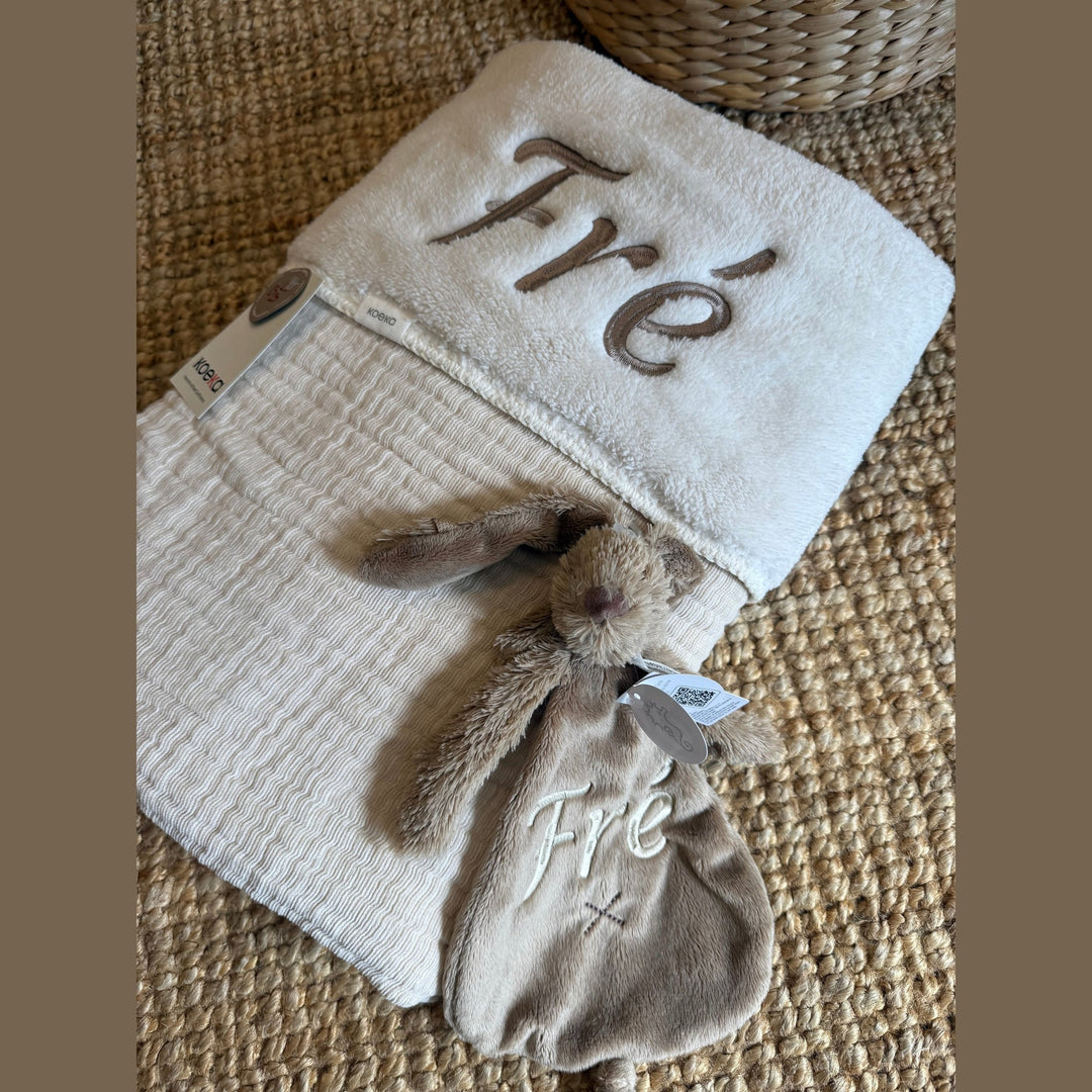 Koeka Babydeken Teddy Rivoli met Naam - Borduren Koeka