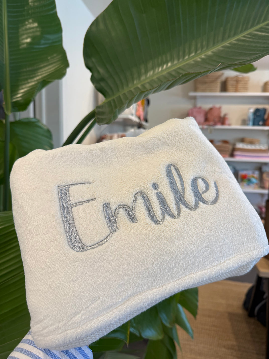 Jollein Deken Basic Knit Fleece met Naam – Gepersonaliseerd Babydeken
