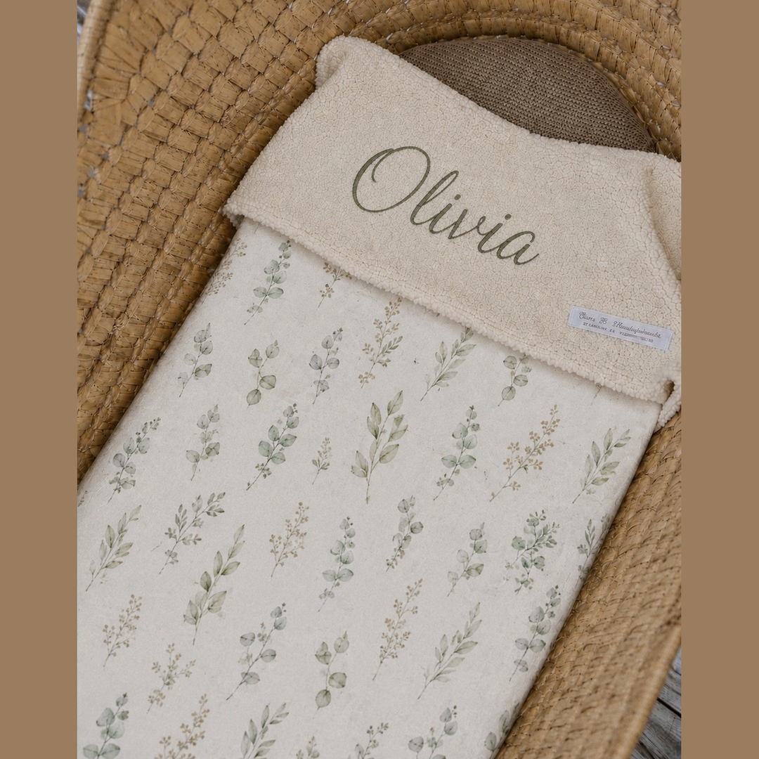 Handgemaakt Babydeken Bloemen of Blad – Exclusieve Stoffen & met Naam Caro B Handmade