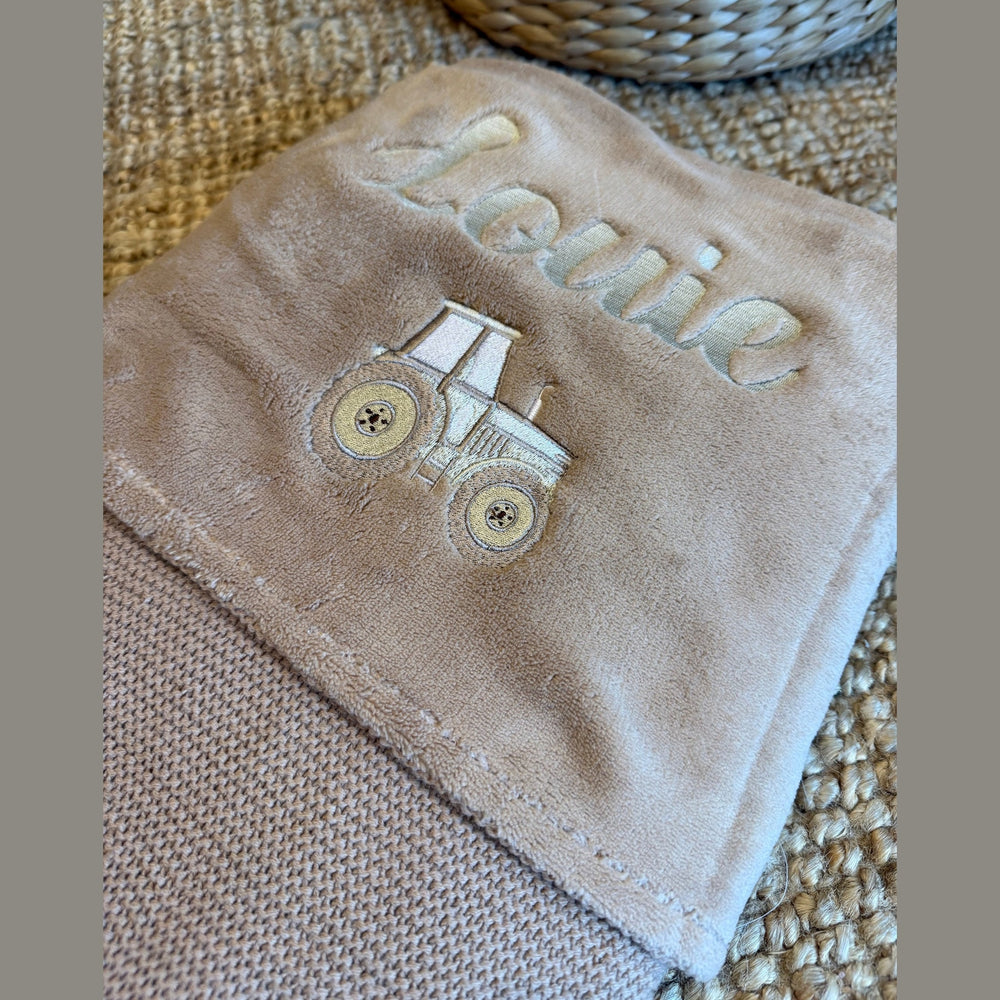 Babydekentje met geboortekaartje – jouw verhaal op zacht textiel Caro B Handmade