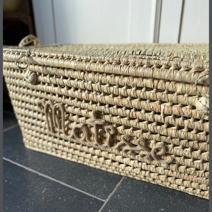 Luxe Speelgoedmand BIG 80 cm met Naam - Handgemaakt & Gepersonaliseerd Caro B Handmade - Signature Collection