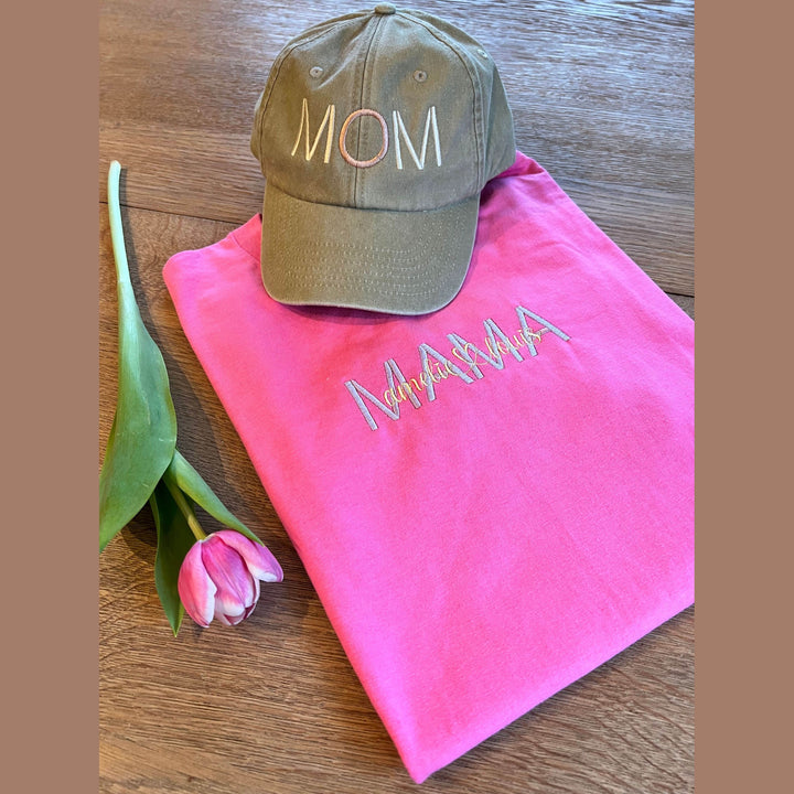 Geborduurde t-shirt voor mama, metie, oma - Moederdag - Caro B Handmade
