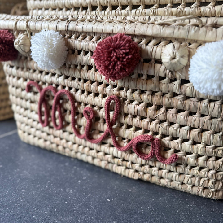 Luxe Speelgoedmand BIG 80 cm met Naam - Handgemaakt & Gepersonaliseerd Caro B Handmade - Signature Collection