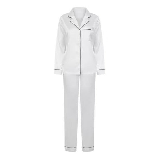 Geborduurde Satijnen Pyjama - Vrouwen Caro B Handmade
