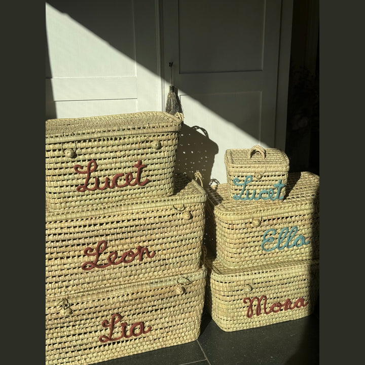 Luxe Speelgoedmand BIG 80 cm met Naam - Handgemaakt & Gepersonaliseerd Caro B Handmade - Signature Collection