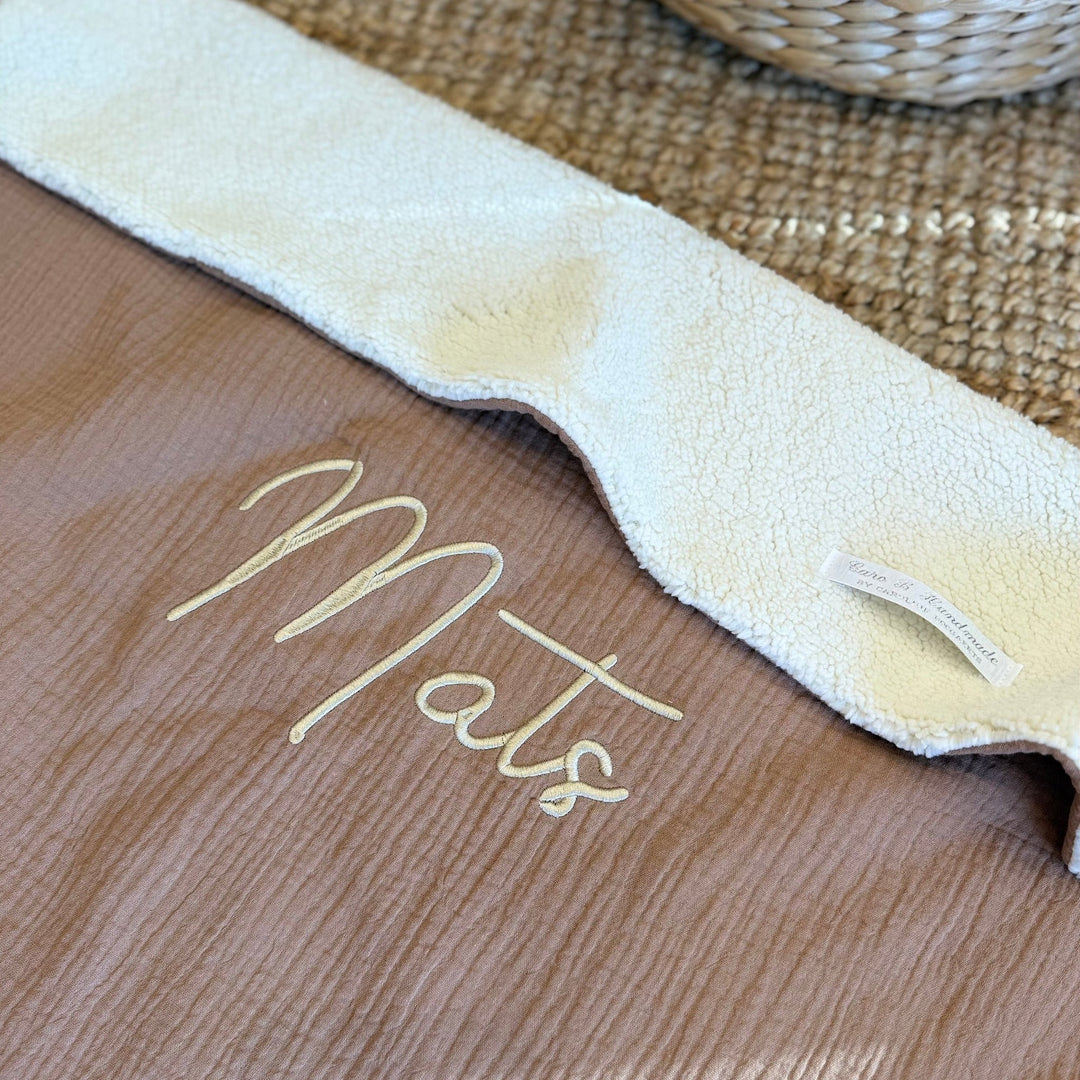 Babydeken in teddy & hydrofiel - Handgemaakt & geborduurd - Zelf samen te stellen Caro B Handmade