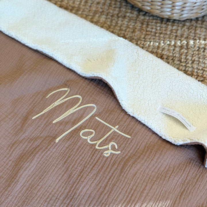 Babydeken in teddy & hydrofiel - Handgemaakt & geborduurd - Zelf samen te stellen Caro B Handmade