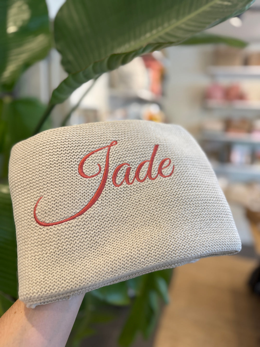 Jollein Babydeken Basic Knit met Naam - Borduren