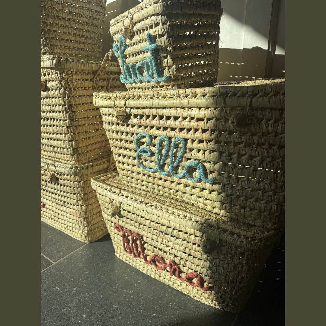 Luxe Speelgoedmand BIG 80 cm met Naam - Handgemaakt & Gepersonaliseerd Caro B Handmade - Signature Collection