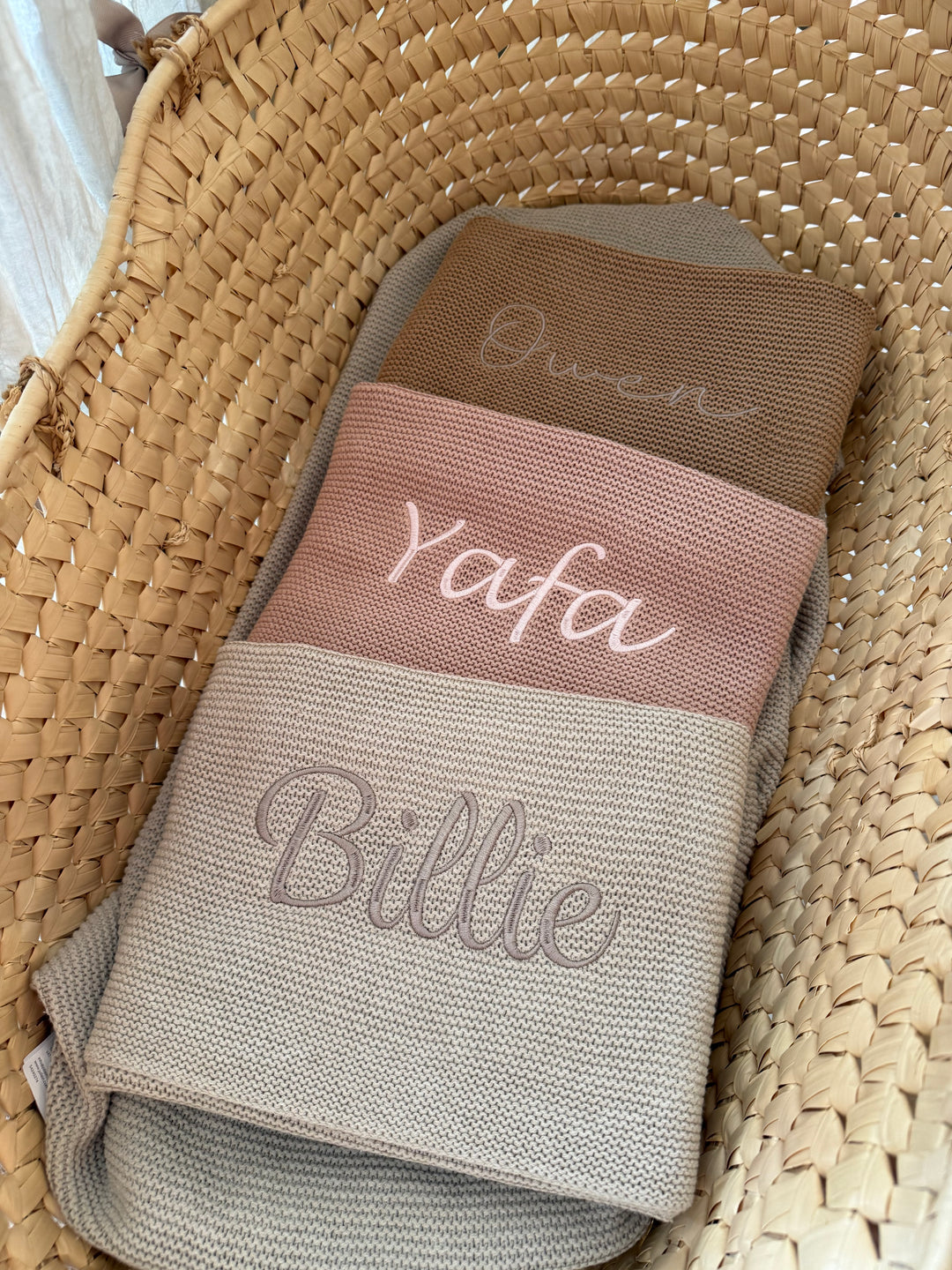 Jollein Babydeken Basic Knit met Naam - Borduren