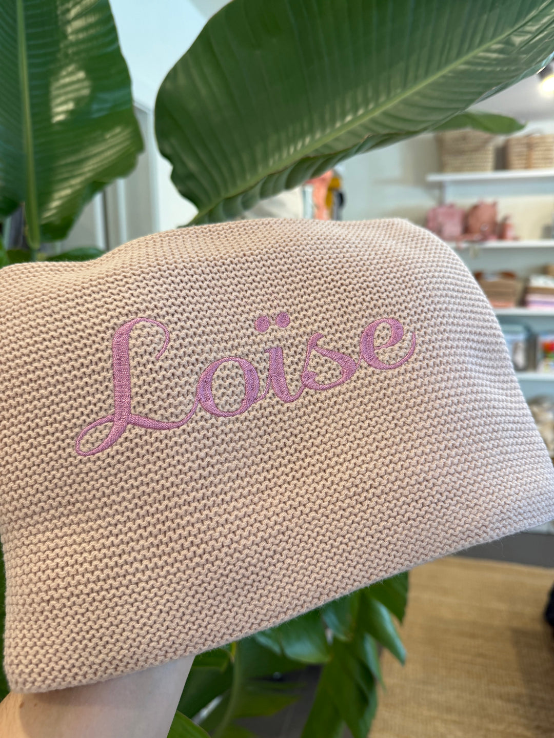 Jollein Babydeken Basic Knit met Naam - Borduren