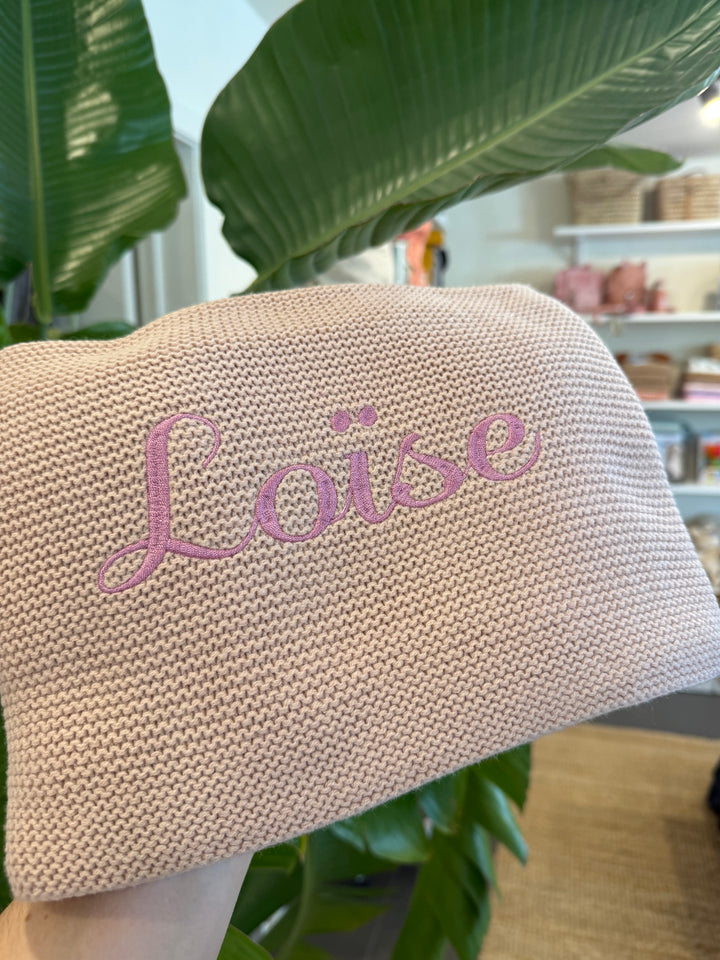 Jollein Babydeken Basic Knit met Naam - Borduren