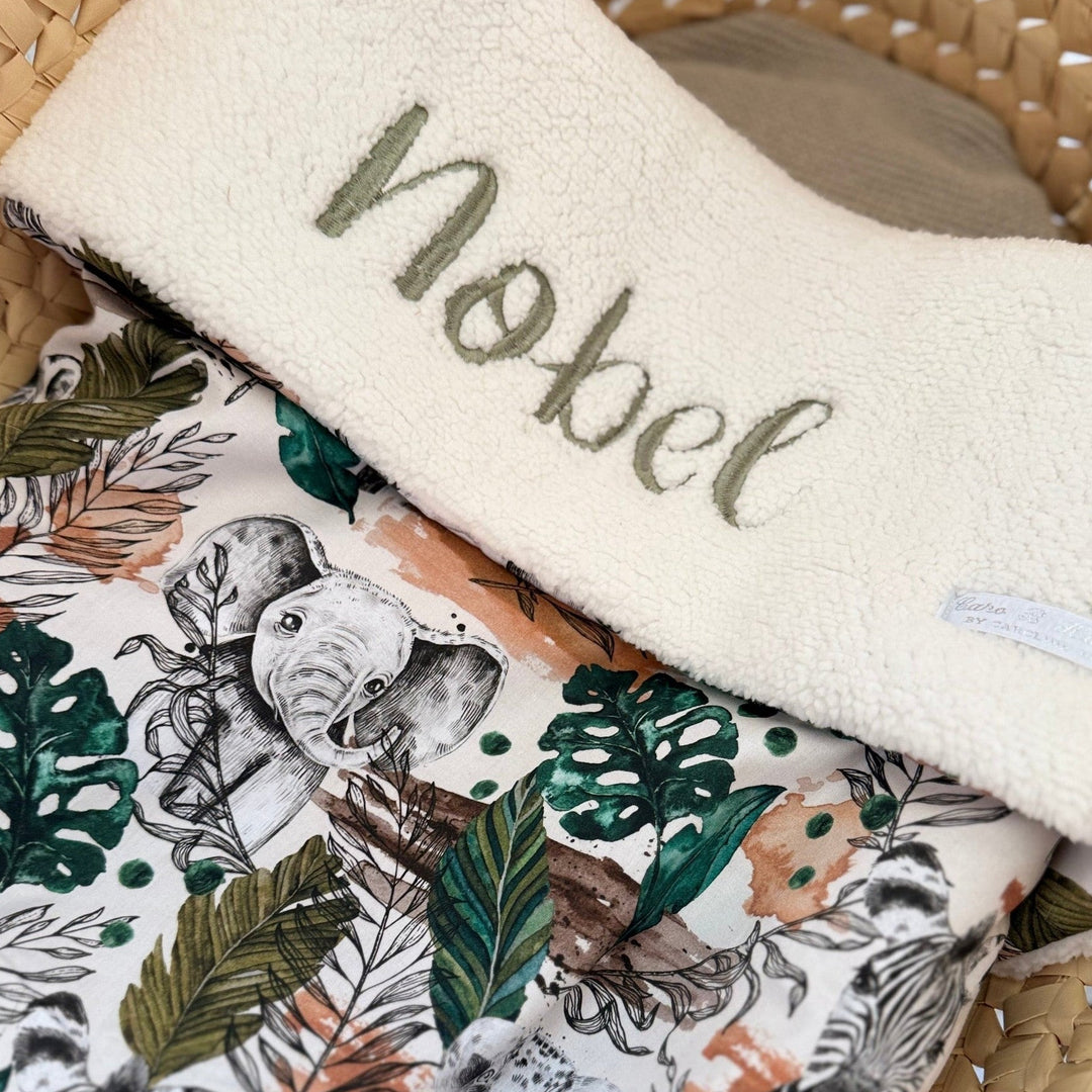 Handgemaakt Babydeken Safari – Exclusieve Stoffen & met Naam Caro B Handmade