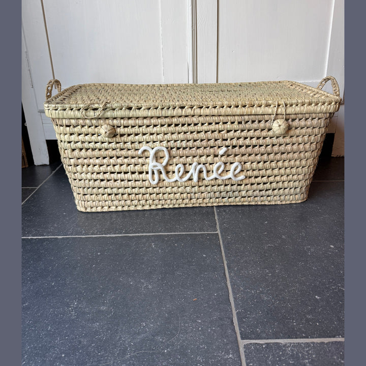 Luxe Speelgoedmand BIG 80 cm met Naam - Handgemaakt & Gepersonaliseerd Caro B Handmade - Signature Collection