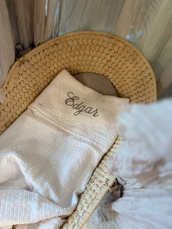 Koeka Babydeken Lace Elba met Naam - Borduren