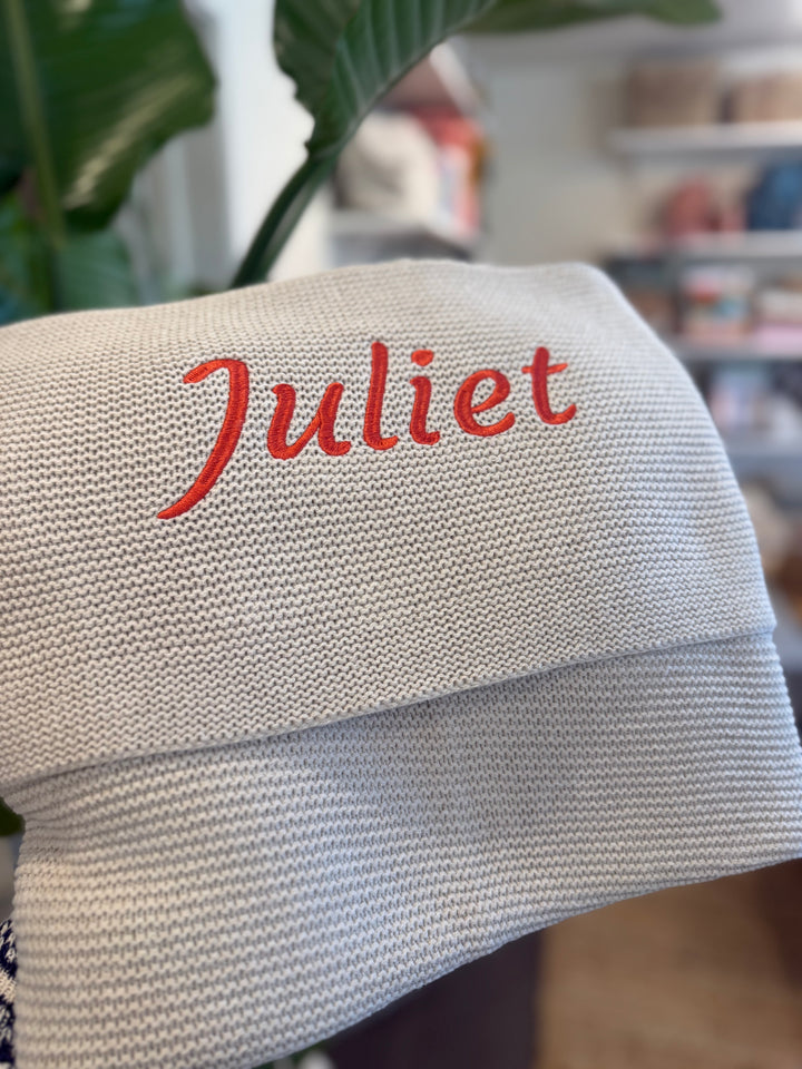 Jollein Babydeken Basic Knit met Naam - Borduren