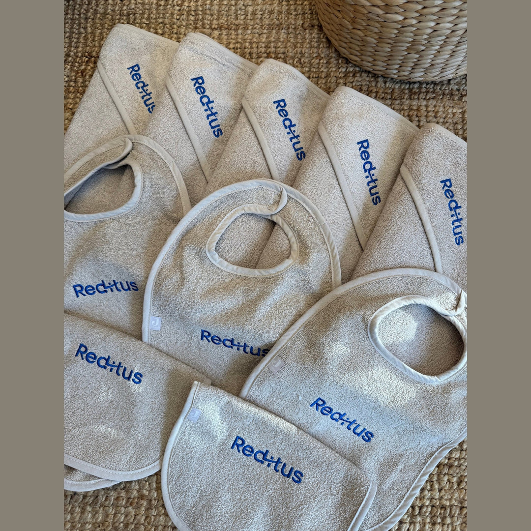 Zakelijk Pakket met bedrijfslogo - 5 badcapes & 5 slabben Caro B Handmade - Signature Collection