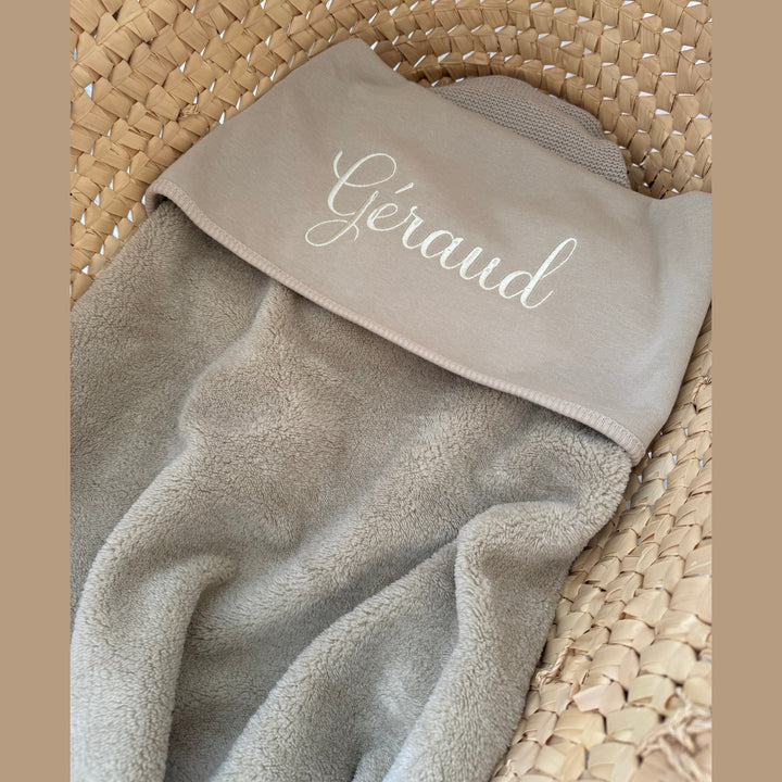 Jollein Babydeken Basic Jersey/Sherpa met Naam - Borduren Jollein
