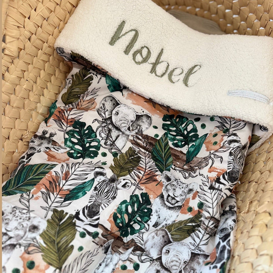 Handgemaakt Babydeken Safari – Exclusieve Stoffen & met Naam Caro B Handmade