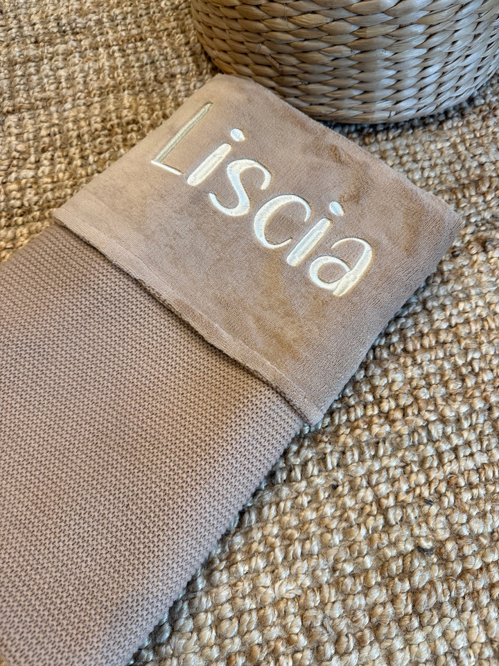 Jollein Deken Basic Knit Fleece met Naam – Gepersonaliseerd Babydeken