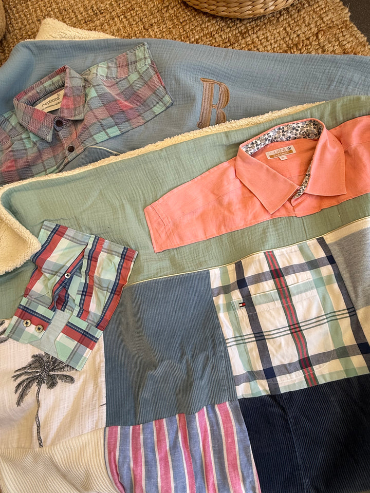 Koesterdeken van kleding van een dierbare - Memorydeken - Handgemaakt