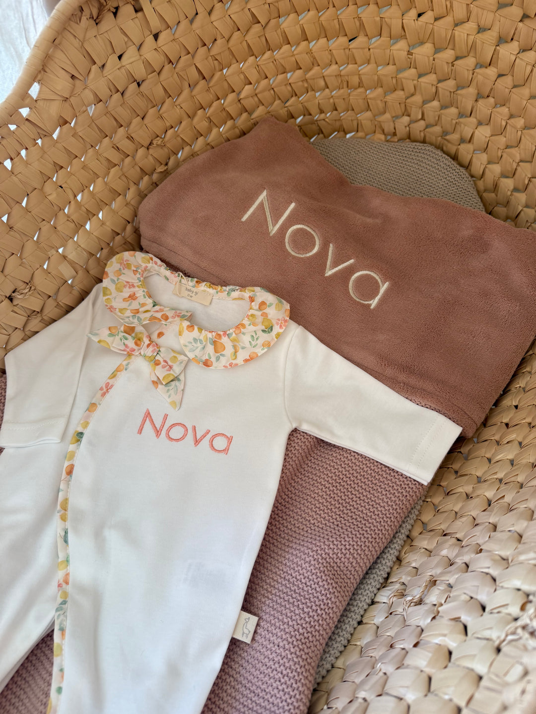 Jollein Deken Basic Knit Fleece met Naam – Gepersonaliseerd Babydeken