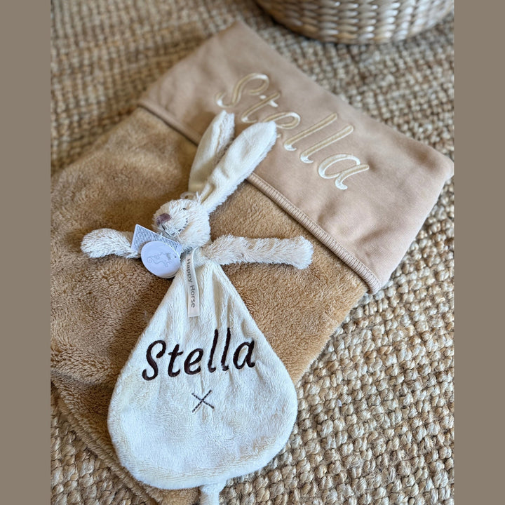 Babydeken Teddy - Gepersonaliseerd met Naam - Borduren Jollein