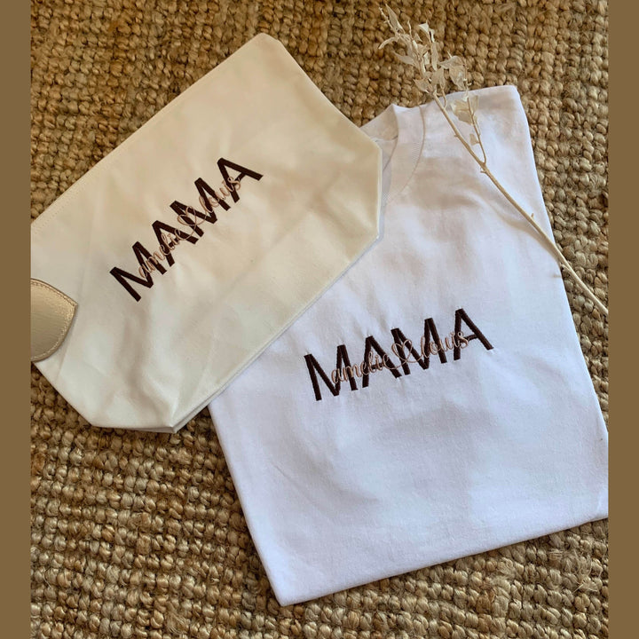 Geborduurde t-shirt voor mama, metie, oma - Moederdag - Caro B Handmade