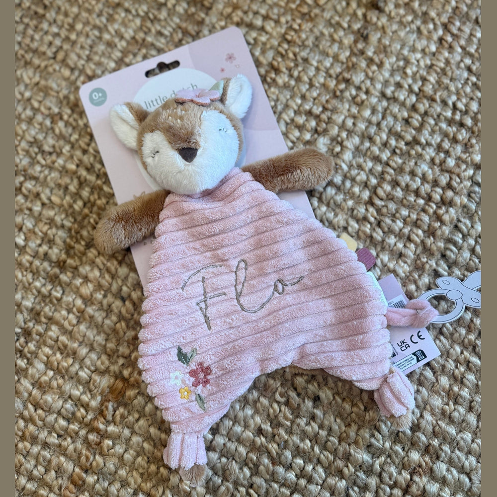 Little Dutch Knuffeldoekje knuffel Hert of Vos met naam Little Dutch