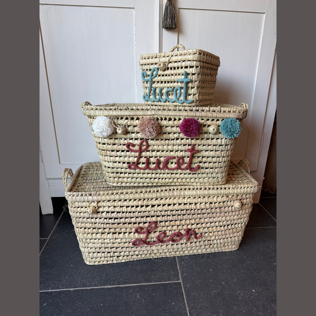 Luxe Speelgoedmand BIG 80 cm met Naam - Handgemaakt & Gepersonaliseerd Caro B Handmade - Signature Collection