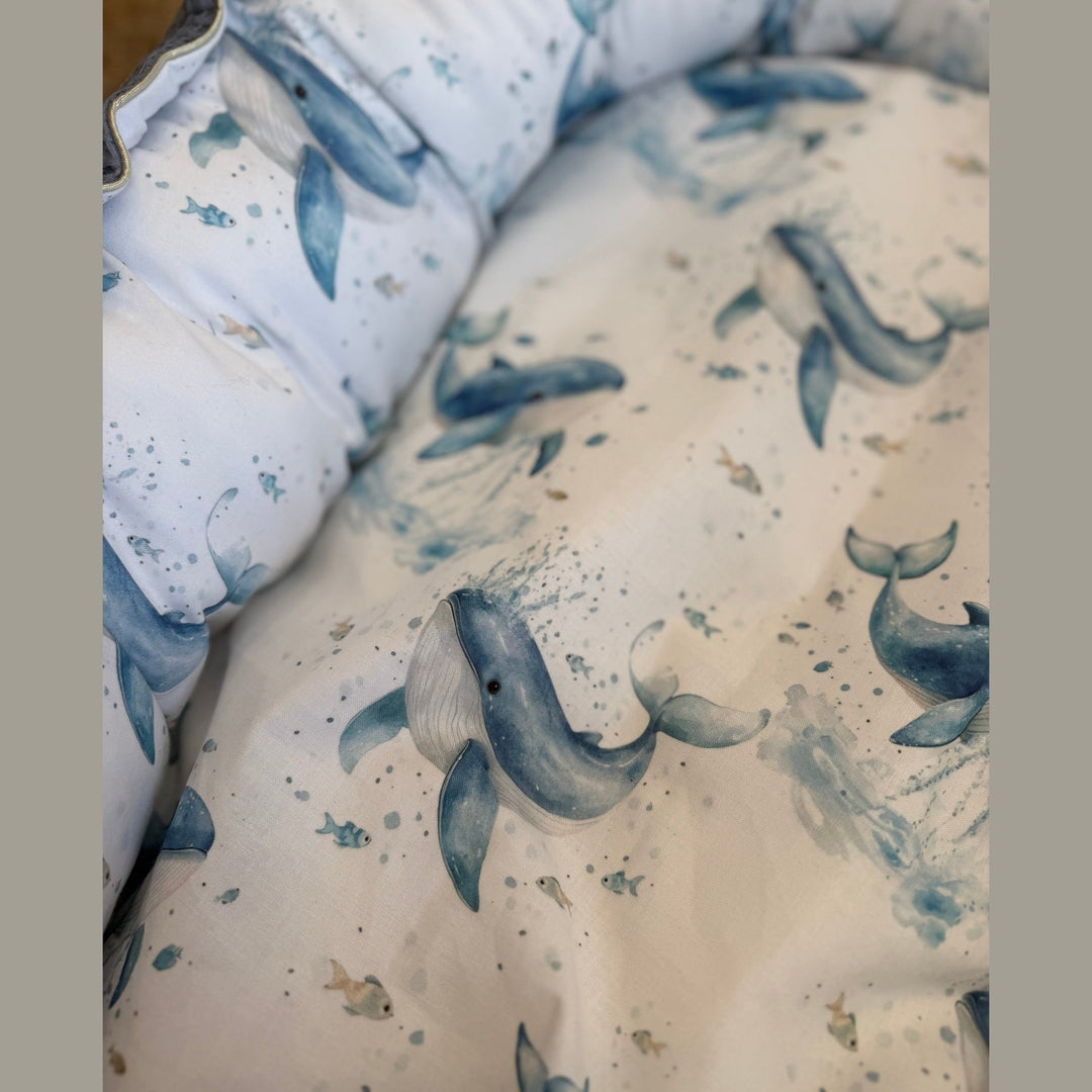 Handgemaakt Babynest Waterdieren – Exclusieve Stoffen & met Naam Caro B Handmade