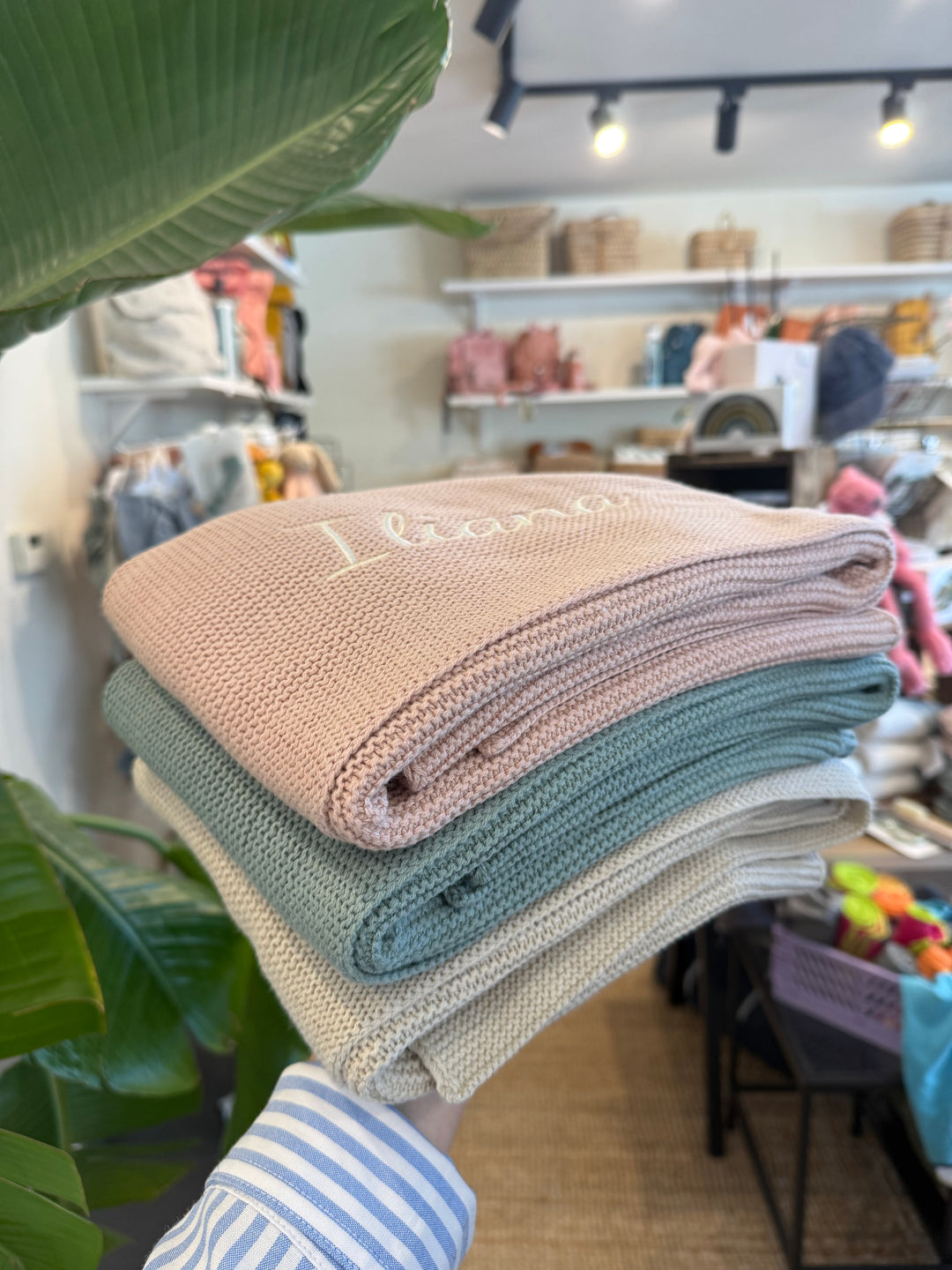 Jollein Babydeken Basic Knit met Naam - Borduren