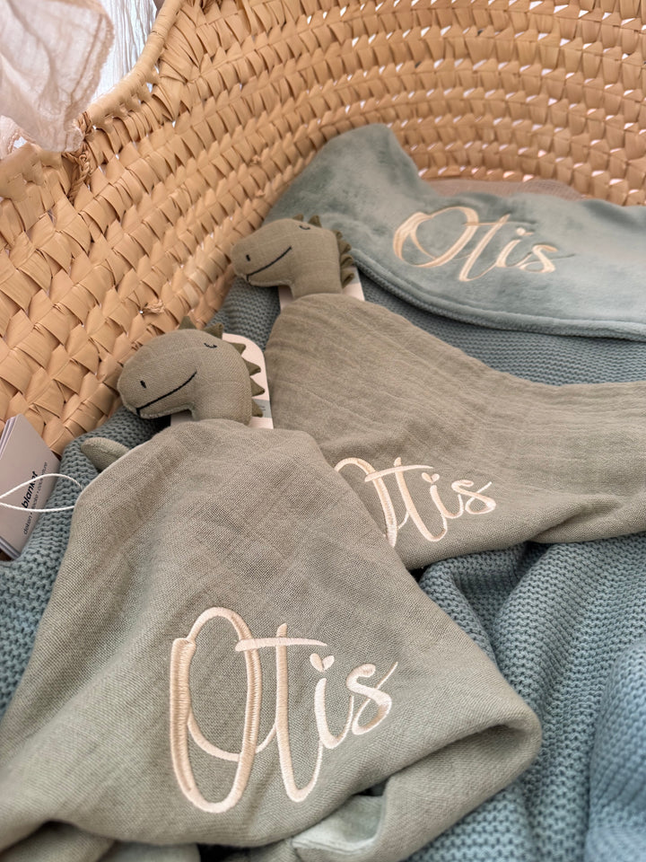 Jollein Deken Basic Knit Fleece met Naam – Gepersonaliseerd Babydeken