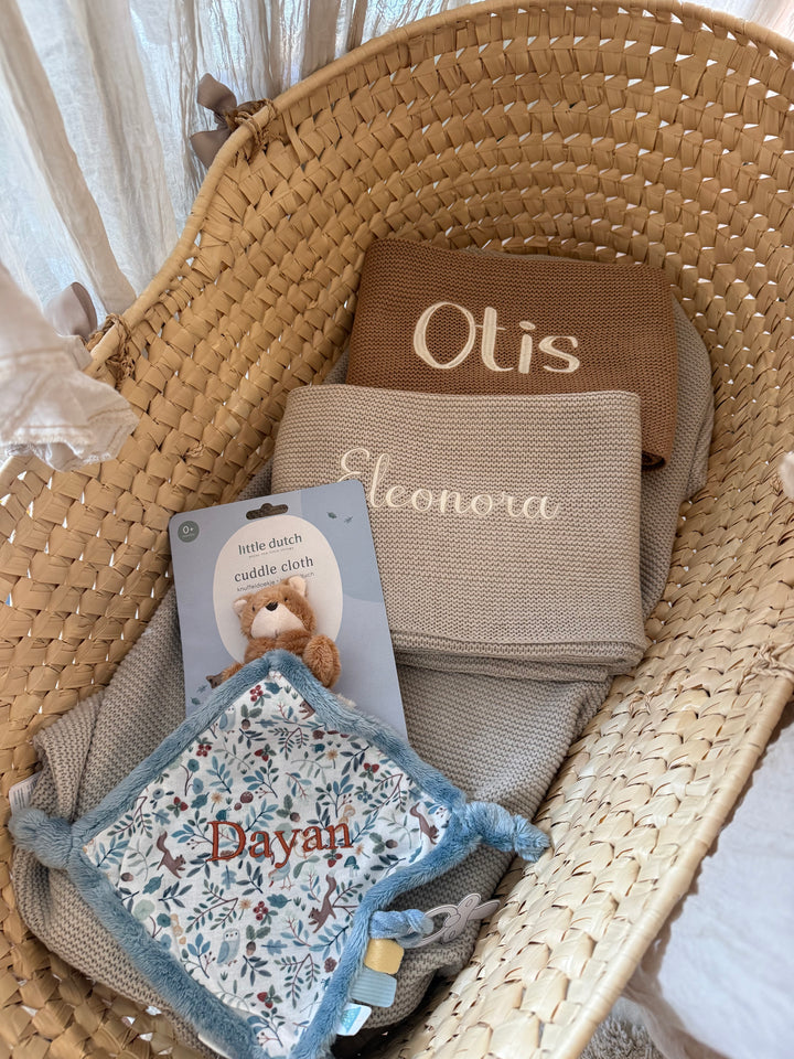 Jollein Babydeken Basic Knit met Naam - Borduren