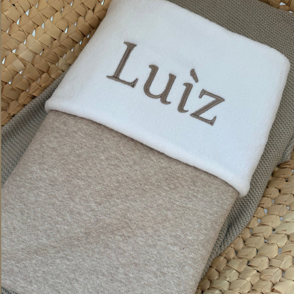 Babydeken met Naam – Luxe Losangestof & Zachte Fleece Living Nature
