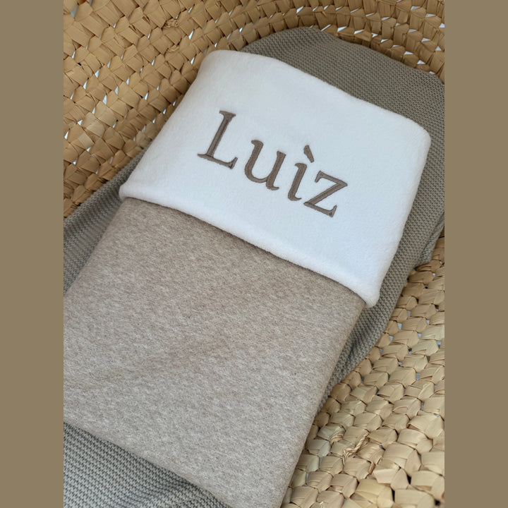 Babydeken met Naam – Luxe Losangestof & Zachte Fleece