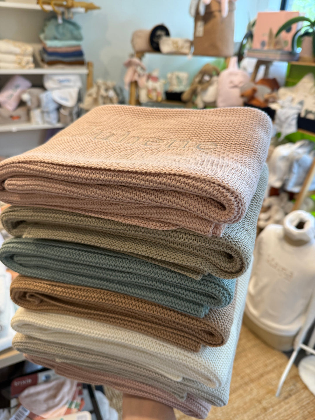 Jollein Babydeken Basic Knit met Naam - Borduren