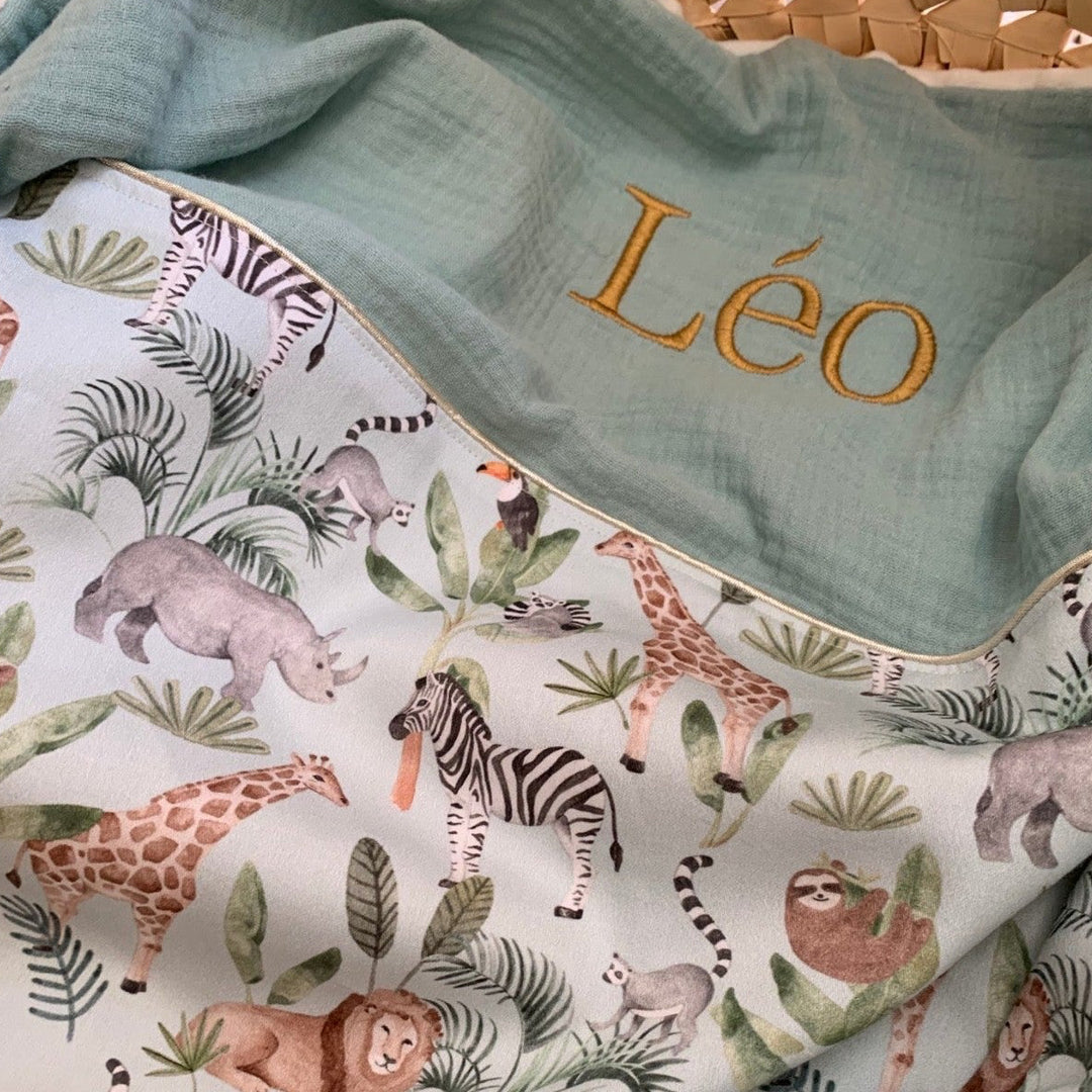 Handgemaakt Babydeken Safari – Exclusieve Stoffen & met Naam Caro B Handmade
