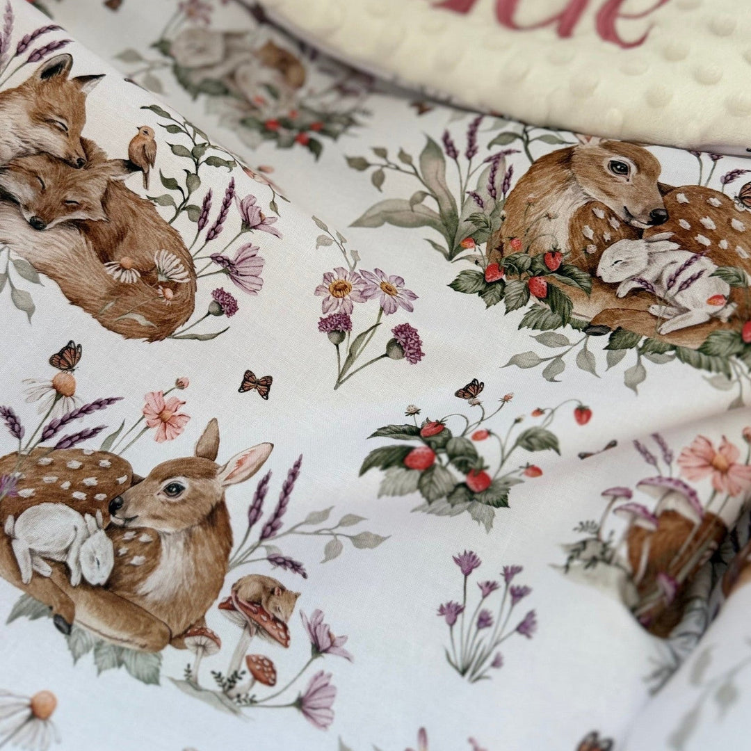 Handgemaakt Babydeken Bosdieren – Exclusieve Stoffen & met Naam Caro B Handmade