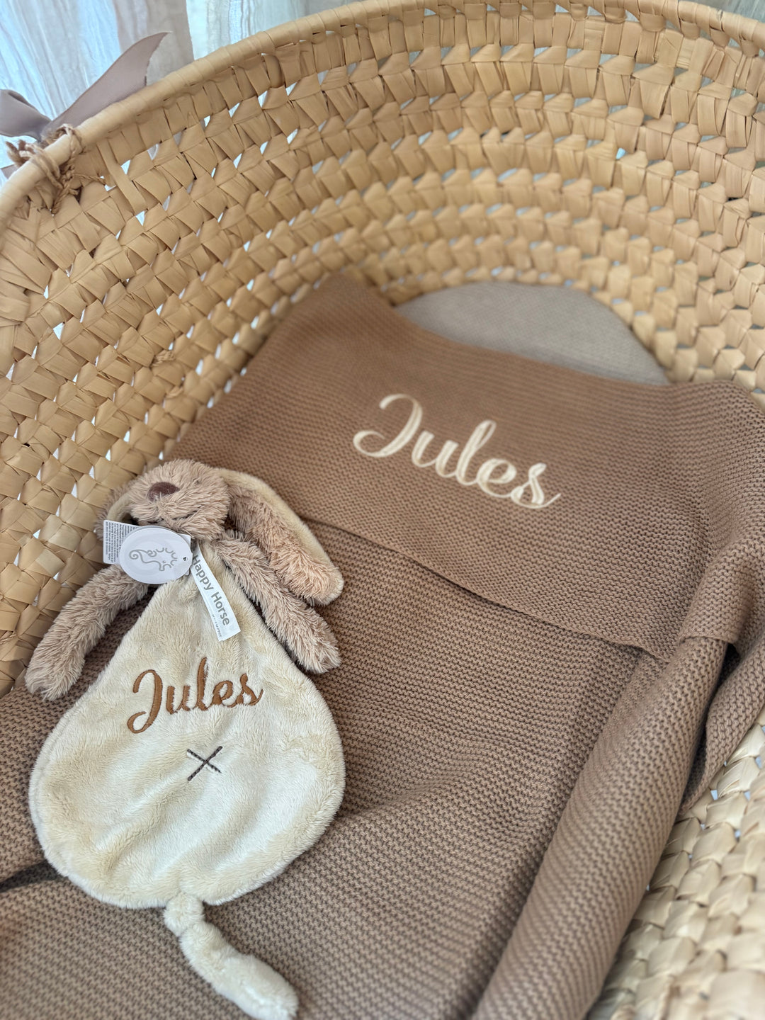 Jollein Babydeken Basic Knit met Naam - Borduren