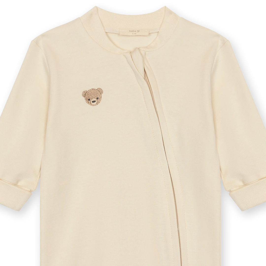 Baby Gi Boxpak Katoen met Rits & met Naam - Bear Baby Gi
